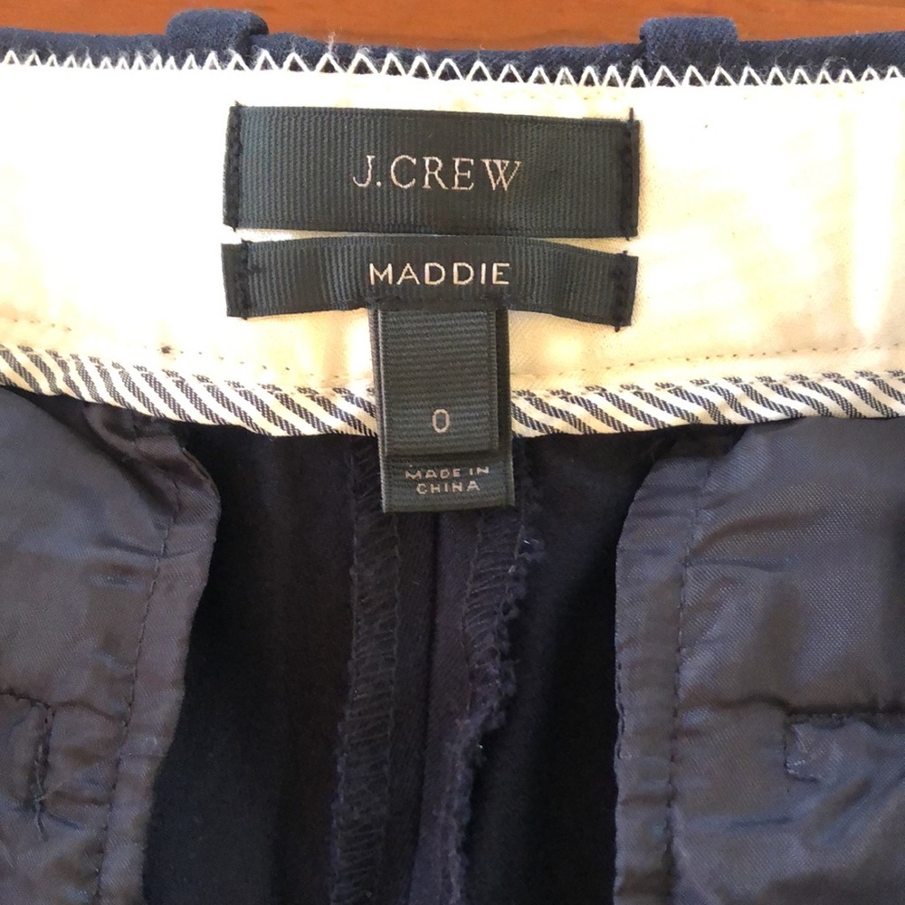 J. Crew Navy Blue Maddie Trouser Bi-Stretch Cotton Slim Straight Dress Pants - Picture 5 of 13